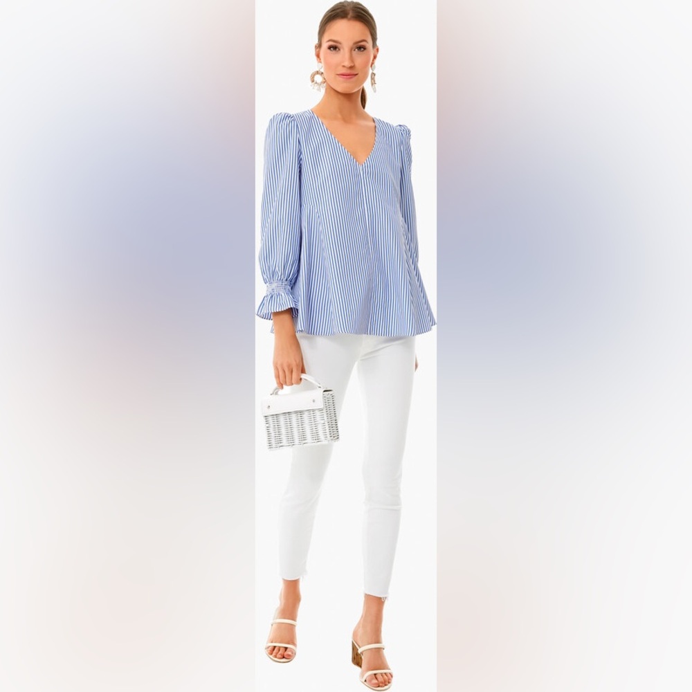 Tuckernuck Blue Stripe Easton Blouse